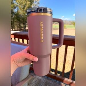 Stanley cashmere color Travel Mug with Gold Logo